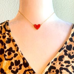 NWT - Red heart, necklace - lead and nickel compliant